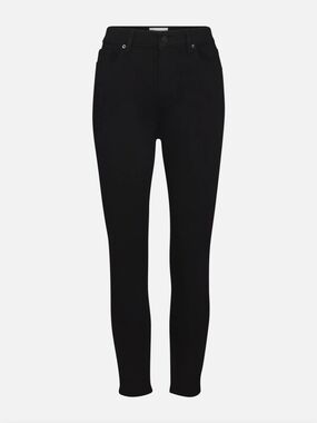 Frame Denim Black High-Rise Skinny Jeans